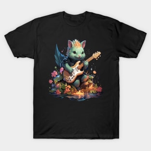 Axolotl Playing Guitar T-Shirt